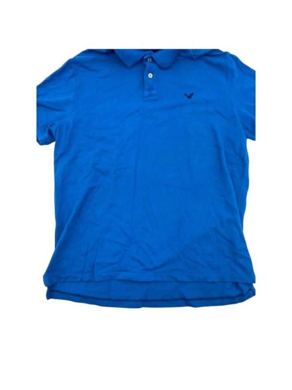 American Eagle Mens Polo Shirt Blue XL Short Sleeve Collared Embroidered Logo